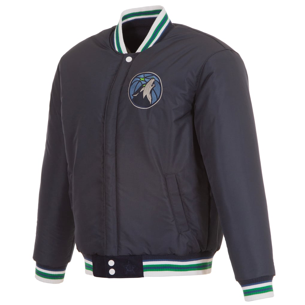  Minnesota Timberwolves JH Design Reversible Wool Full-Zip Jacket - Navy
